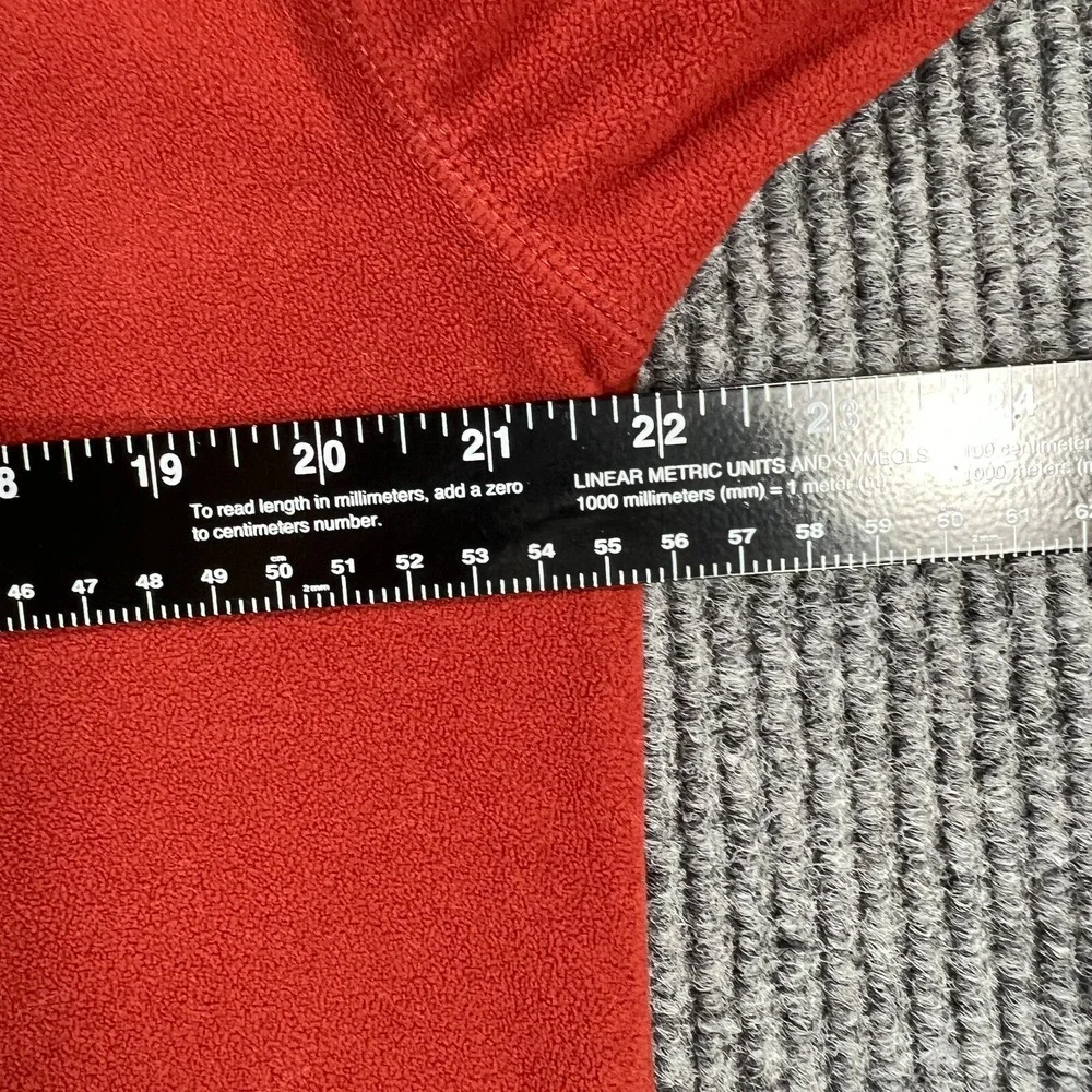 The North Face Pullover Fleece Mens Medium Red Long Sleeve 1/4 Zip Mock Neck‎